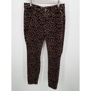Ann Taylor LOFT 28 6 Animal Print Corduroy CURVY Fit High Rise Skinny Cords